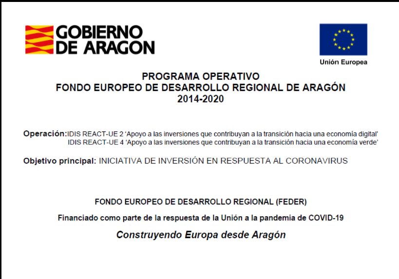 Programa Operativo Fondo Europeo de Desarrollo Regional de Aragón (FEDER)