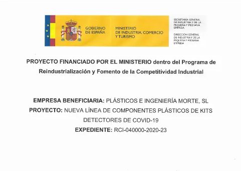 Proyecto financiado por el Ministerio de Industria, Comercio y Turismo